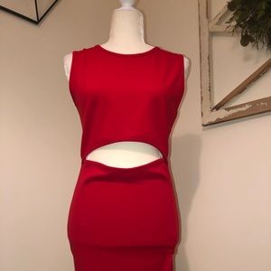 Nasty Gal Red Cutout Dress